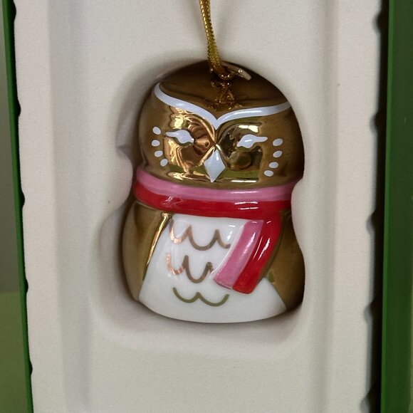 KATE SPADE BE JOLLY OWL ORNAMENT:NIB OWL - Picture 4 of 13